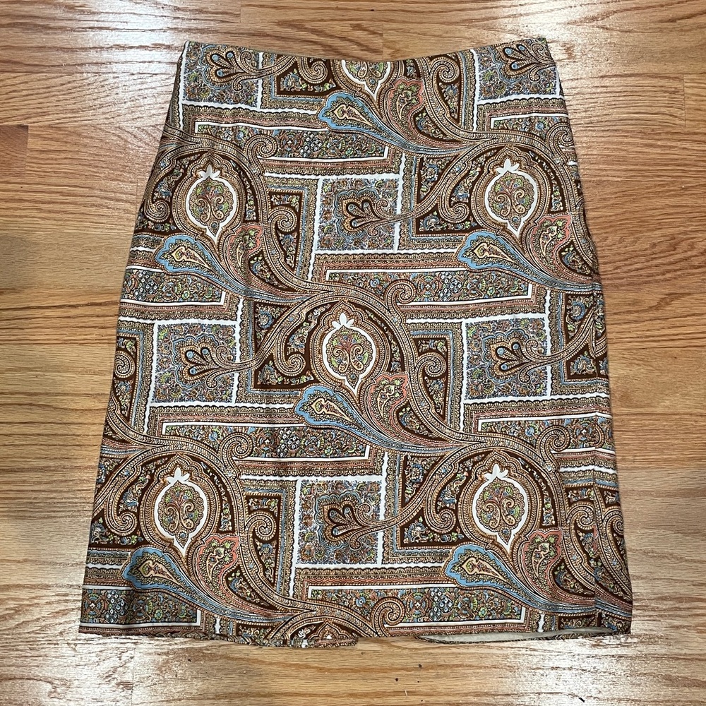 Prada Paisley Silk Skirt Vintage